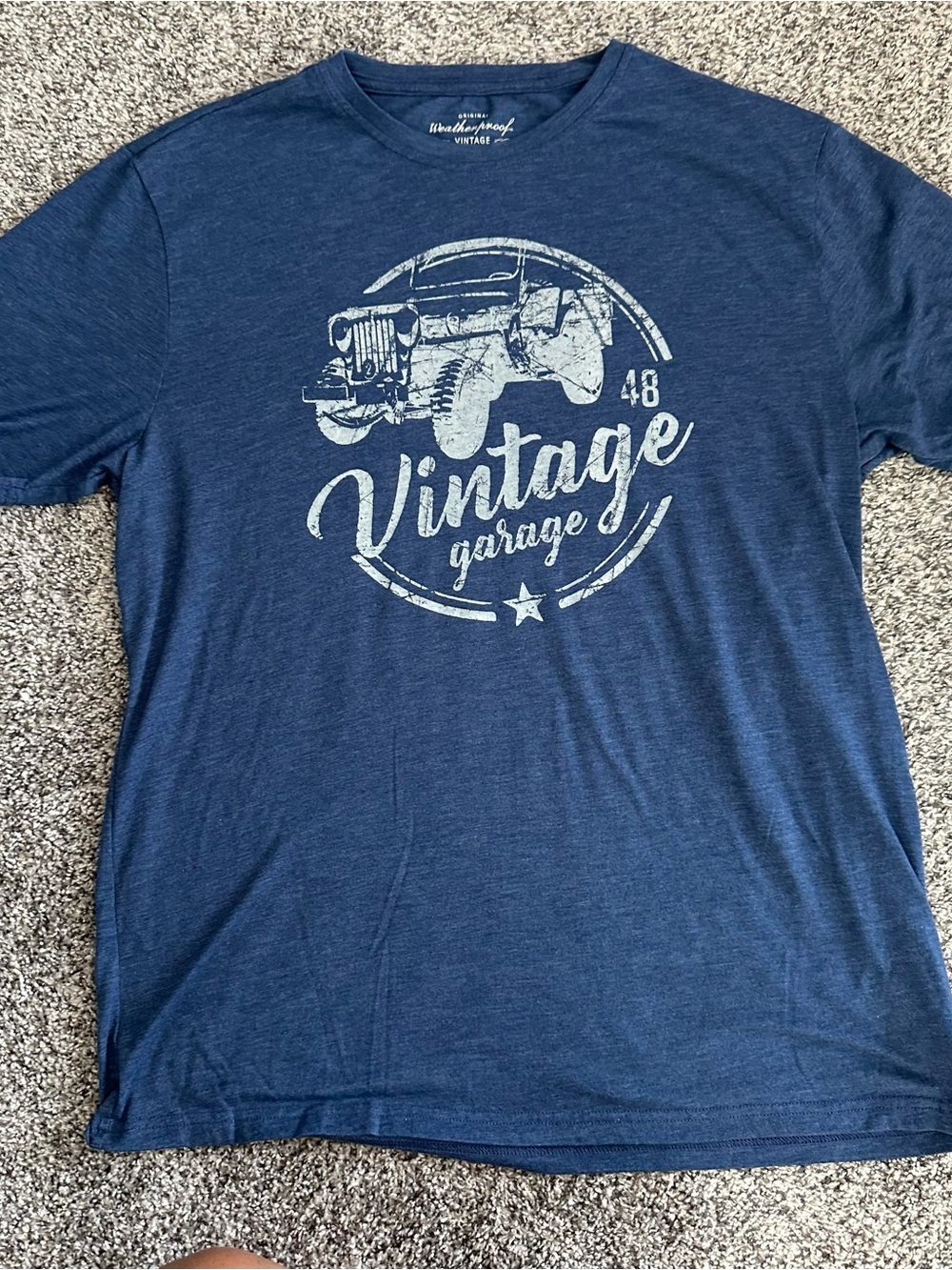 Weatherproof Navy Blue Vintage Logo Tee